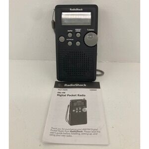 VTG Radio Shack Digital Pocket Radio Portable AMFM 1200587 Tested Works w/Manual